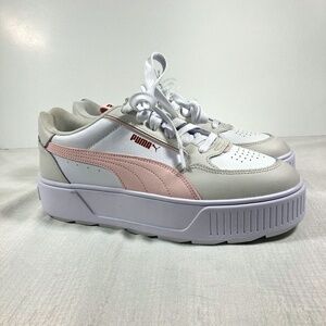 NWOT Puma Mayze Platform Sneakers, White, Pink, Grey, Rose Gold, Sz. Wm. 10.5